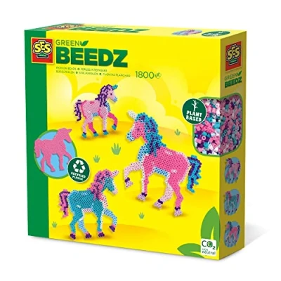 Afbeelding van SES Green Beedz Strijkkralenset Unicorn