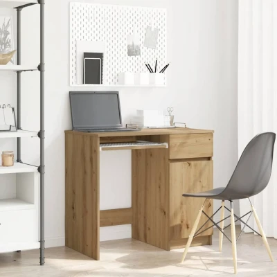 Afbeelding van vidaXL Bureau ambachtelijk 86x49x76 cm spaanplaat eikenkleurig