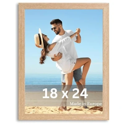 Afbeelding van VictoR Fotolijst klaver 18x24cm in beige, moderne eenvoudige houten lijst