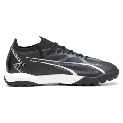 Afbeelding van Puma Ultra Match TT Voetbalschoenen voor kunstgras, Heren, Maat: 44.5, Black/asphalt Textiel/ synthetisch