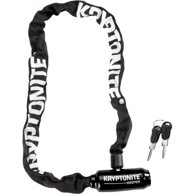 Afbeelding van Kryptonite Keeper 585 Ketting met Geïntegreerd Slot Kettingslot Fiets Fietsslot Elektrische 85 cm Staal Zwart