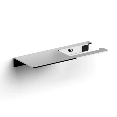 Afbeelding van Clou Fold toiletrolhouder zonder klep met planchet chroom