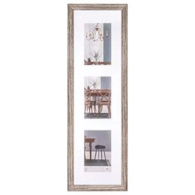 Afbeelding van walther Design fotolijst walnoot 3X 13x18 cm galerij met passe partout, houten lijst Fiorito EF338VN