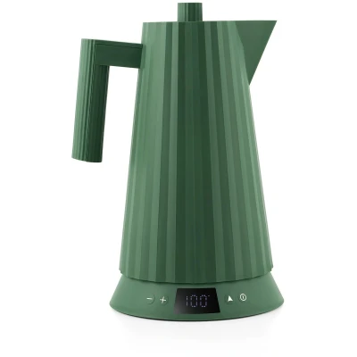 Afbeelding van Alessi Plissé Temperature Control Waterkoker Groen