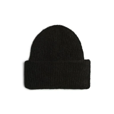 Afbeelding van PIECES Pcbera Wool Hood Noos damesmuts, zwart., Eén maat
