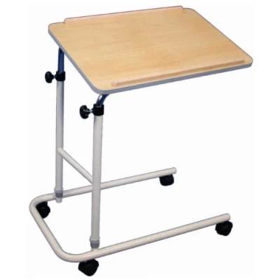 Afbeelding van Aidapt Bedtafel met wielen verstelbaar blad 60x40x67 cm