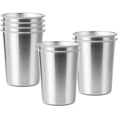 Afbeelding van Set van 8 roestvrijstalen drinkbekers 350 ml Stapelbaar Likeurbekers Bierbekers Feestbekers voor verjaardagen, picknicks, feesten, bruiloften