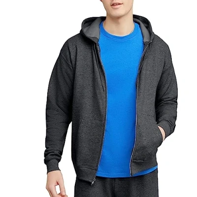 Afbeelding van Hanes Sweatshirt met capuchon voor heren, Grijze houtskool chinese