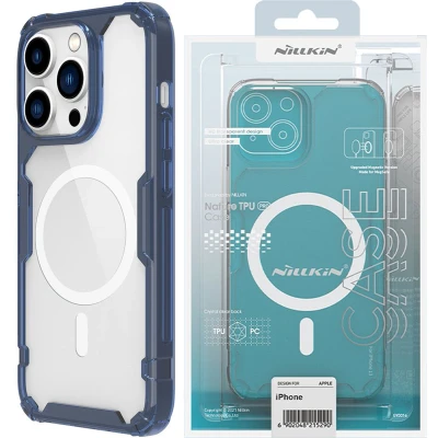 Afbeelding van Nillkin Nature Pro Magnetic case iPhone 14 magnetische MagSafe blauw