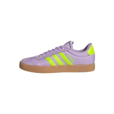 Image de adidas Femme VL COURT 3.0 SHOES, Powder Plum/Solar Slime/Lucid Lemon, 36 2/3 EU
