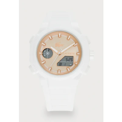 Afbeelding van Lacoste Chronograaf white/roségold, Maat: One Size, White/rosé gold