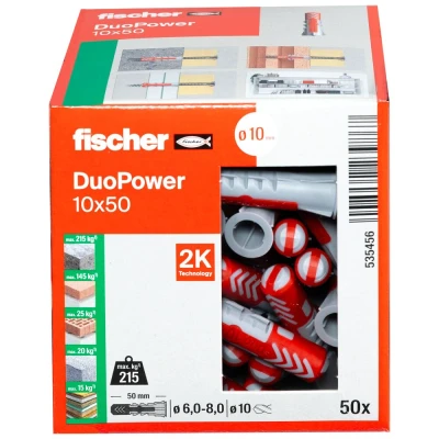 Afbeelding van Fischer duopower pluggen 10x50 50 stuks