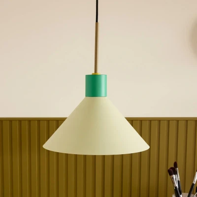 Afbeelding van Hübsch Crayon hanglamp, groen/lichtgroen, ijzer, E27