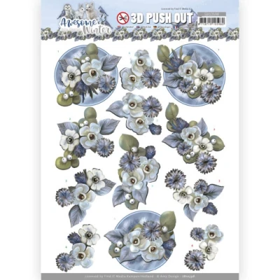 Afbeelding van 3D Push Out Amy Design Awesome Winter Flowers