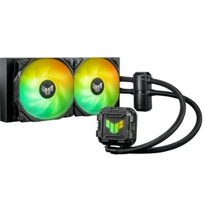 Image de ASUS TUF Gaming LC 240 II ARGB Système de refroidissement liquide processeur Taille radiateur : mm (pour AM4, LGA1200, LGA1700, AM5, LGA115x Socket) base cuivre 120