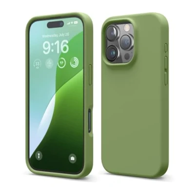 Afbeelding van elago Compatibel met iPhone 16 Pro hoesje, hoogwaardige vloeibare siliconen hoes, volledige beschermhoes, schokbestendig, slanke telefoonhoes
