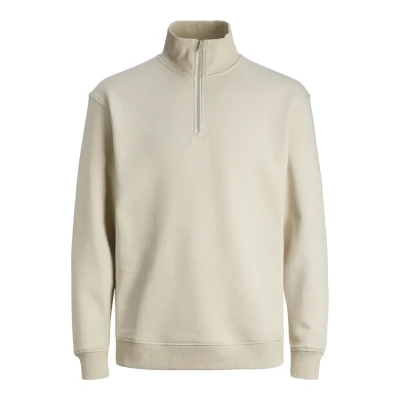 Afbeelding van Jack &amp; Jones Jjebradley HALF ZIP Sweater, Heren, Maat: Medium, Moonbeam