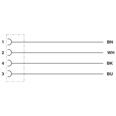 Afbeelding van Phoenix Contact 1458855 Sensor/actuator inbouwconnector M12 Aantal polen (sensoren): 4 0.50 m 1 stuk(s)