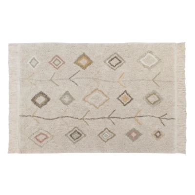 Afbeelding van Lorena Canals Wasbaar katoen vloerkleed Kaarol Earth M 140x200cm