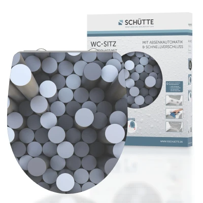 Afbeelding van Toiletbril met soft close quick release hoogglans ROUND DIPS