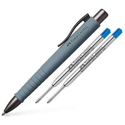 Afbeelding van Faber Castell Poly Ball XB balpen (grijs (Urban stone Grey), + reservevullingen)