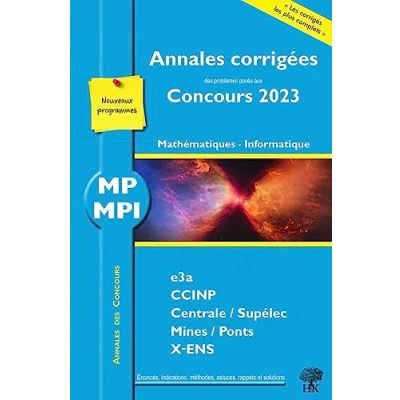 Afbeelding van ANNALES E3A CCINP MP MATHEMATIQUES ET INFORMATIQUE