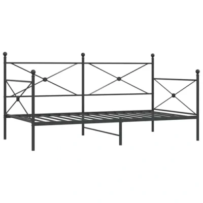 Afbeelding van vidaXL Slaapbank zonder matras 100x200 cm staal zwart