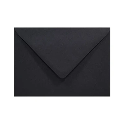 Afbeelding van Netuno 50 zwarte enveloppen, B6, 125 x 175 mm, regenboog, 80 g, puntige klep, kleurrijke decoratief, voor uitnodigingen, bruiloft, Kerstmis, wenskaarten, verjaardag,