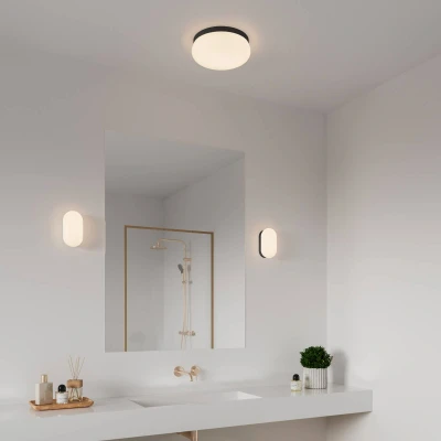 Afbeelding van Nordlux Foam plafondlamp E27 IP44 zwart