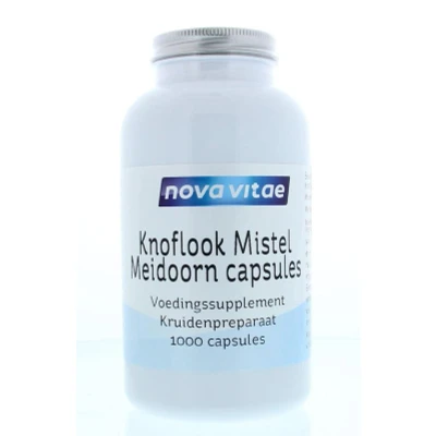 Afbeelding van Nova Vitae Knoflook Maretak Meidoorn 1000 capsules