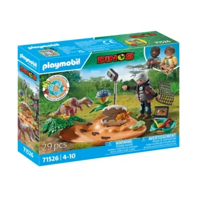 Afbeelding van Playmobil Dinos Stegosaurusnest met eierdief 71526