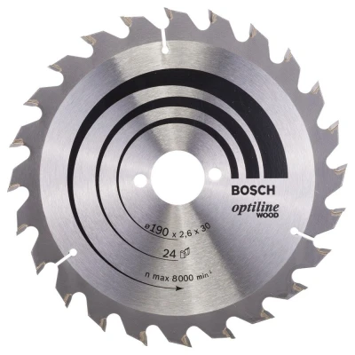 Afbeelding van Bosch optiline cirkelzaagblad 190x30x24t hout