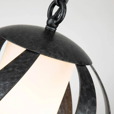 Afbeelding van Hanglamp Blacksmith zwart/wit 1 lamp Ø25,4