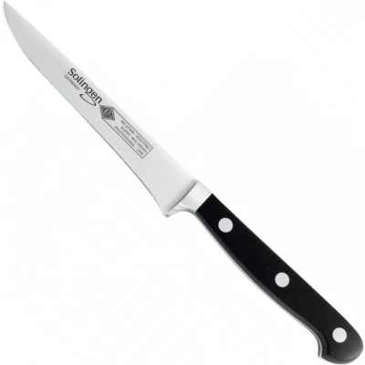 Afbeelding van Eikaso Solingen Uitbeenmes 13 cm Stijf RVS Lemmet Ergonomisch Zwart Heft