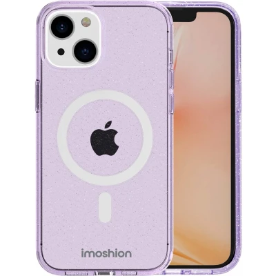 Afbeelding van imoshion Hoesje Geschikt voor iPhone 14 Sparkle Backcover MagSafe Paars