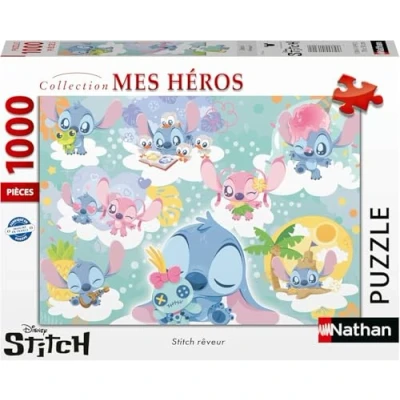 Afbeelding van Nathan puzzel voor volwassenen 1000 stukjes dromerige Stitch en kinderen vanaf 14 jaar hoogwaardige perfecte montage collectie mijn helden 12001320