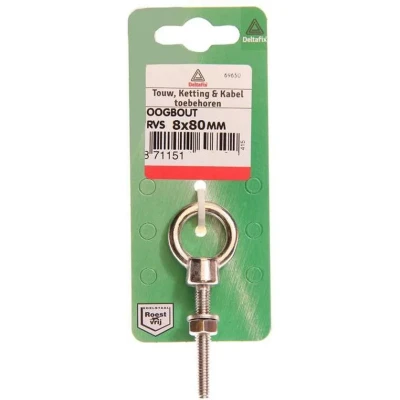 Afbeelding van Oogbout rvs 8x80mm Deltafix