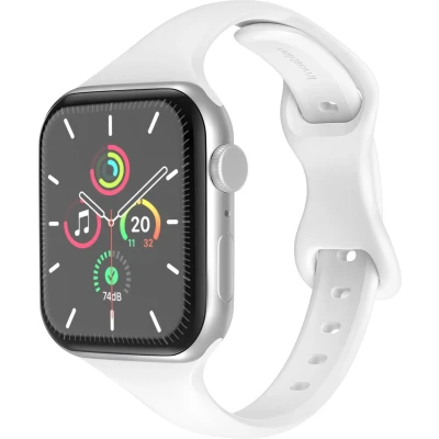 Afbeelding van imoshion Active Sport siliconen bandje Geschikt voor Apple Watch 1, 2, 3, 4, 5, 6, 7, 8, 9, 10, SE, Ultra (2) 44/45/46/49 mm Wit One Size
