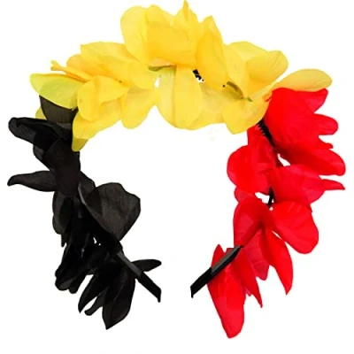 Afbeelding van Folat Diadeem België Polyester Geel/zwart/rood One size