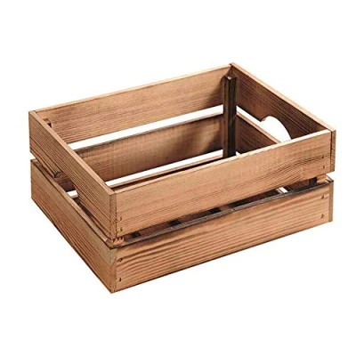 Afbeelding van Kesper Fruitkisten opslagbox old look lichtbruin hout L30 x B20 H15 cm Decoratie huis en tuin Kisten/kistjes