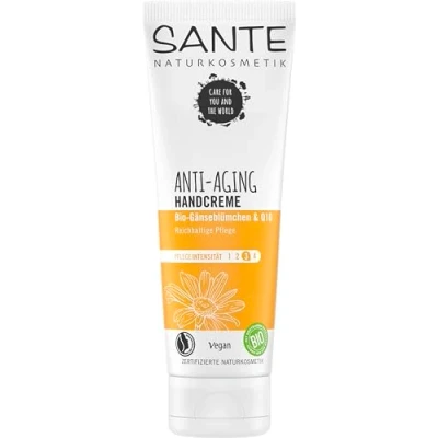 Afbeelding van SANTE Naturkosmetik Anti aging handcrème, veganistisch, sheaboter en biologische madeliefjes, natuurlijke handverzorging, 75 ml