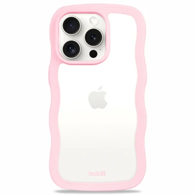 Afbeelding van Holdit Hoesje Geschikt voor iPhone 14 Pro Max Wavy Case roze