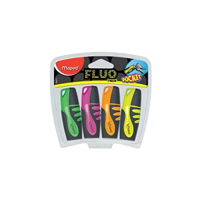 Afbeelding van Zakreslacz fluo peps pocket mix 4 kleuren etui