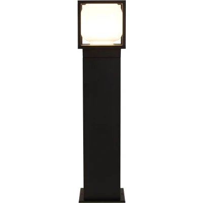 Afbeelding van Athene LED tuinpadverlichting, IP54, zwart, hoogte 65 cm, metaal
