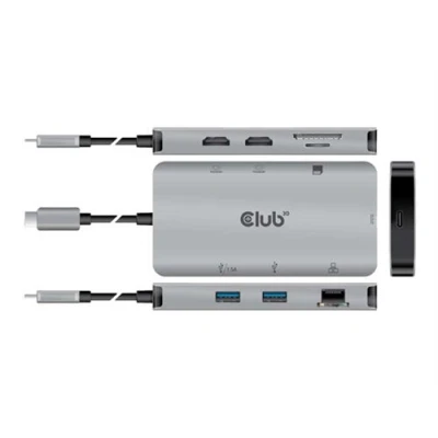 Image de Club 3D Station d&#039;accueil USB C 3.2 Gen 1 / Thunderbolt 3 HDMI GigE