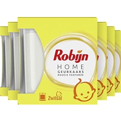 Afbeelding van 6x Robijn Geurkaars Zwitsal 115 gr