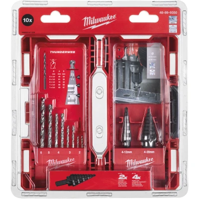 Afbeelding van Milwaukee 48899350 HSS G boren en sportenset, 10 delig