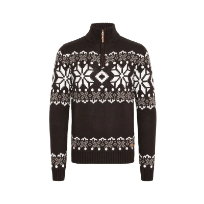 Afbeelding van Solid Norwin Trui, Heren, Maat: Large, Black