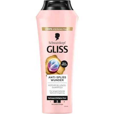 Image de Gliss Shampooing anti pliss Miracle (250 ml) répare les fibres capillaires endommagées nourrissant renforce cheveux et nettoie en douceur