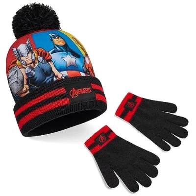 Afbeelding van Marvel Spiderman Avengers kindermuts voor jongens verpakkingen met muts, sjaal en handschoenen